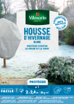 Croissance et protection des végétaux - Housse d'hivernage - 2 m x 2,4 m - Blanc - face recto